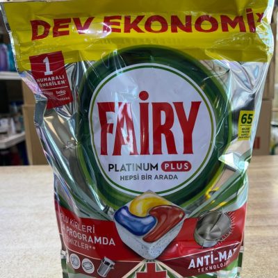 قیمت و خرید قرص ظرفشویی فیری پلاتنیوم پلاس 65 عددی از فروشگاه ارس پارلاک