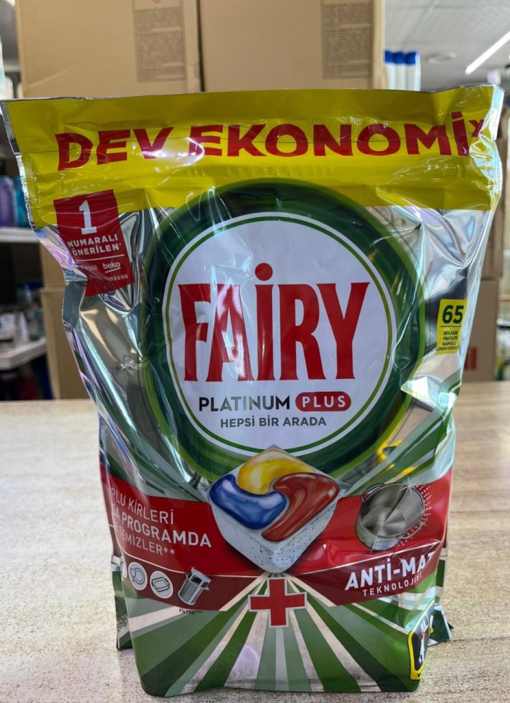 قیمت و خرید قرص ظرفشویی فیری پلاتنیوم پلاس 65 عددی از فروشگاه ارس پارلاک